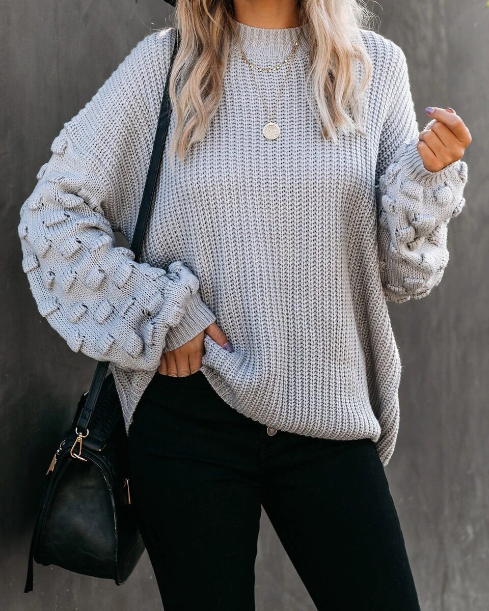 Large Size Loose Long-sleeved Large-sleeved Knitted Pullover Halloween
