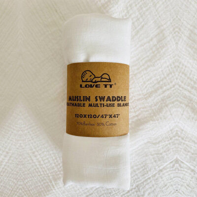 Pure Color Bamboo Cotton Wrap Towels For Newborn