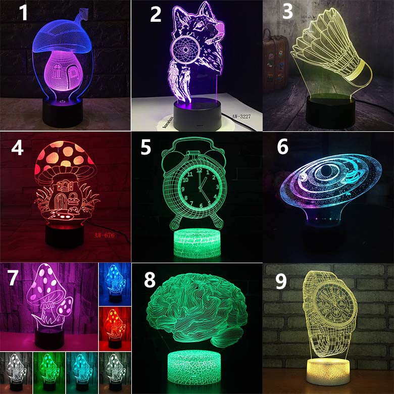 New 3D Colorful Touch Remote Control LED Desk