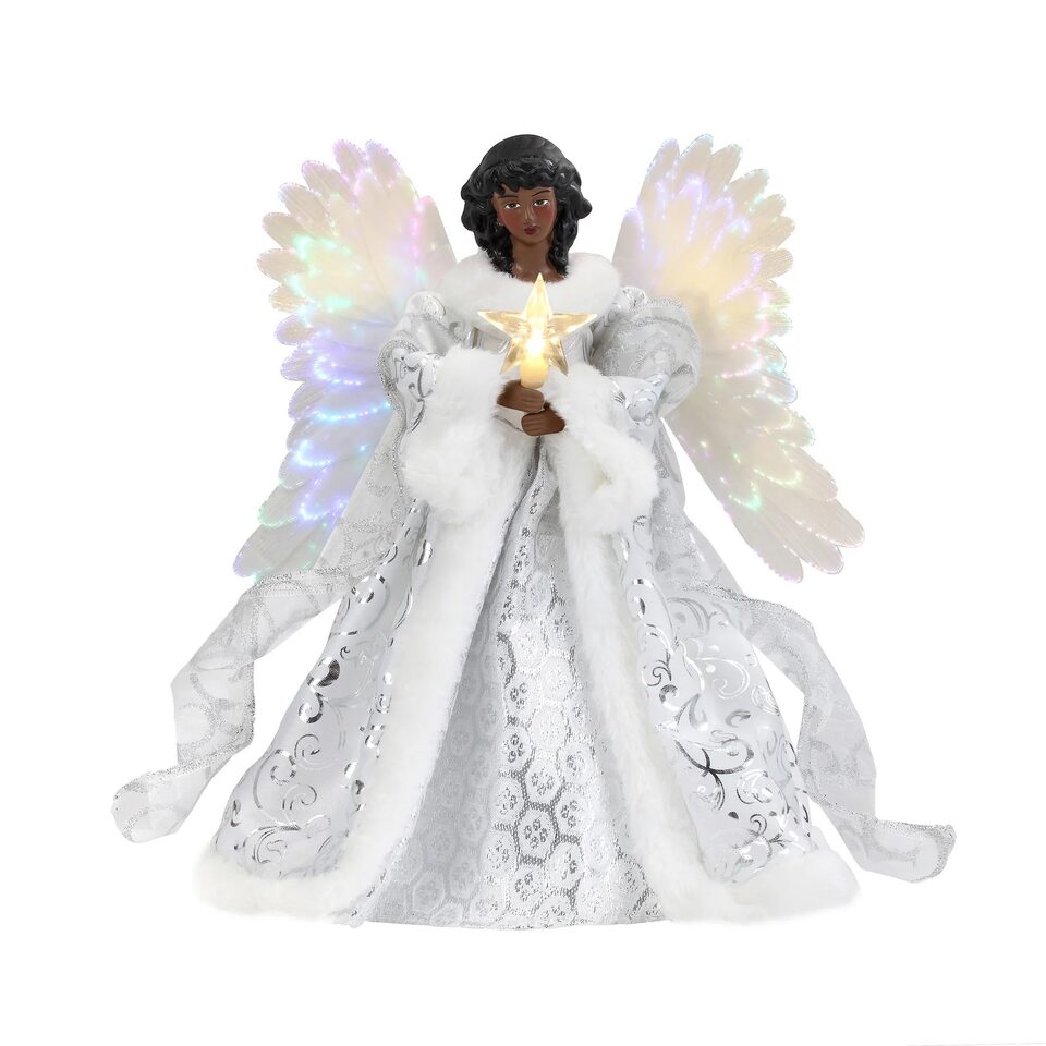 Christmas Tree Decoration Golden Angel Doll Top Star