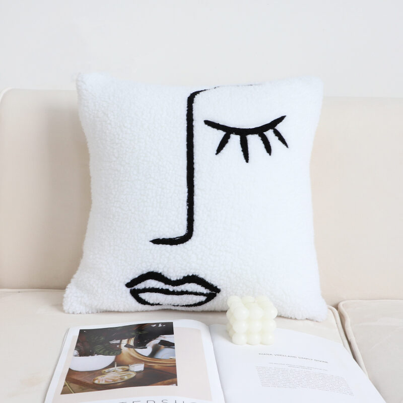 Black And White Simple Checkerboard Pillow Living Room