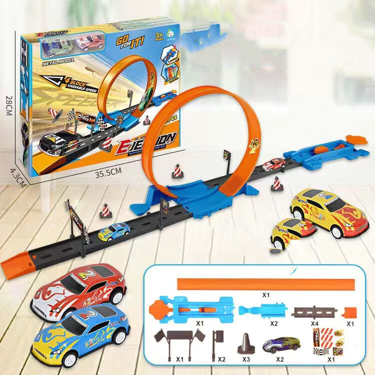 Alloy Racing Track Catapult Car Boy Kids Toy