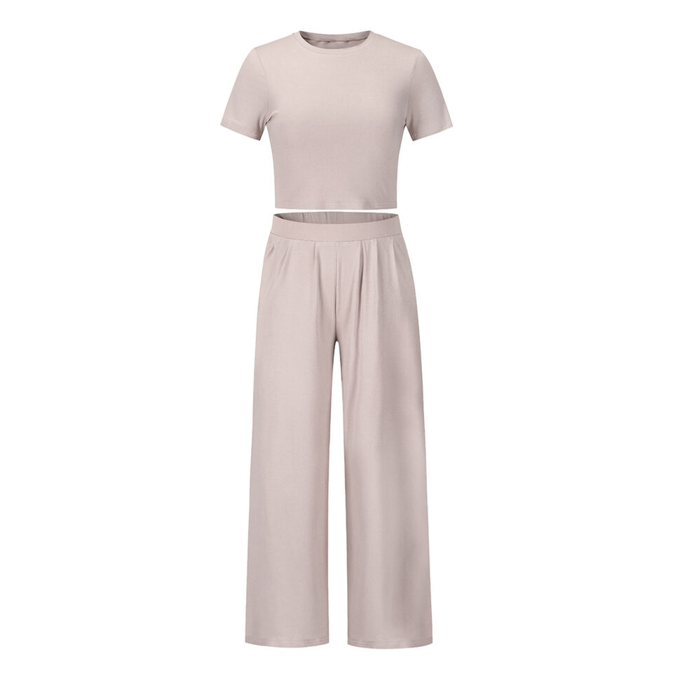 Short Sleeved T Shirt And Trousers Two Piece