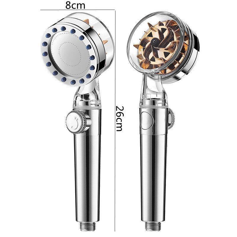 Pressurized Nozzle Turbo Shower Head One-Key Stop Water