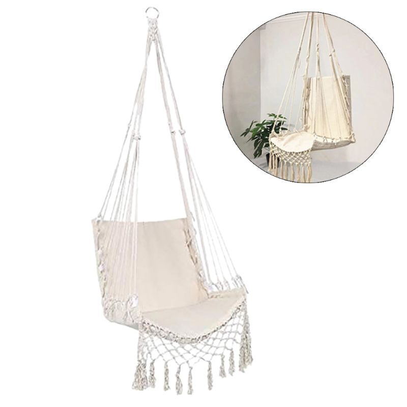 Hammock Chair Macrame Swing Hanging Cotton Rope