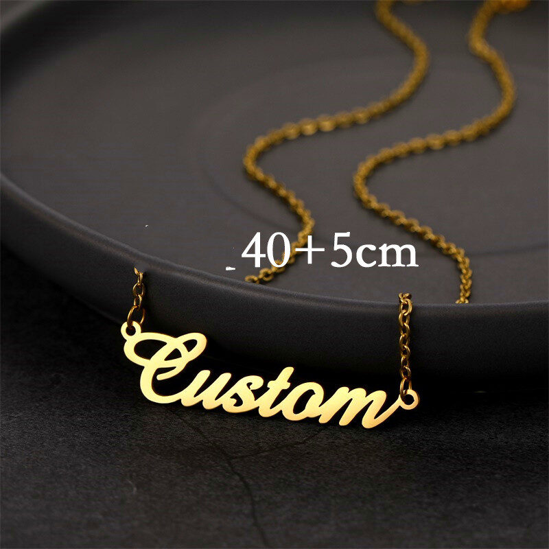 DIY Personalized Pendant Name Necklace For Women Stainless