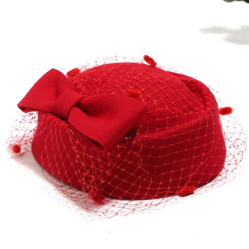 Trendy Women's Hats Fashion Veil Small Top