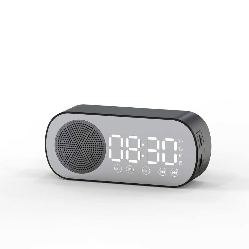 BT Music Alarm Clocks Mirror FM Radio LED