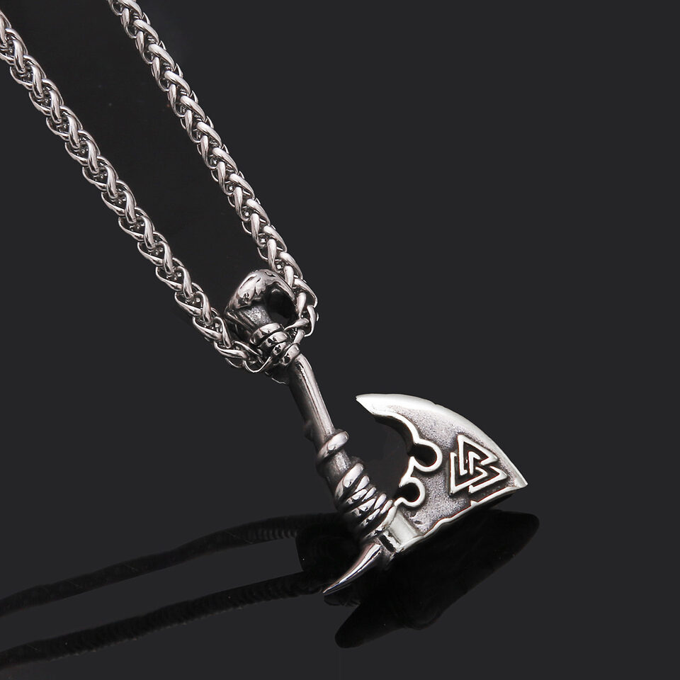 Jewelry Necklace Stainless Steel Axe Pendant Titanium Orchid