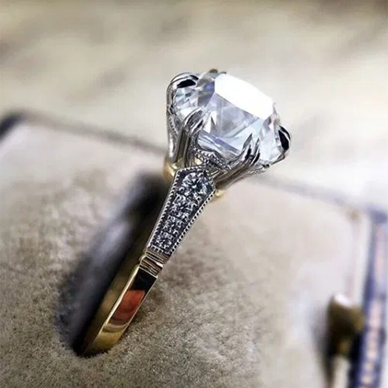 Hand Jewelry Brass Plated Two Tone Zircon Women's