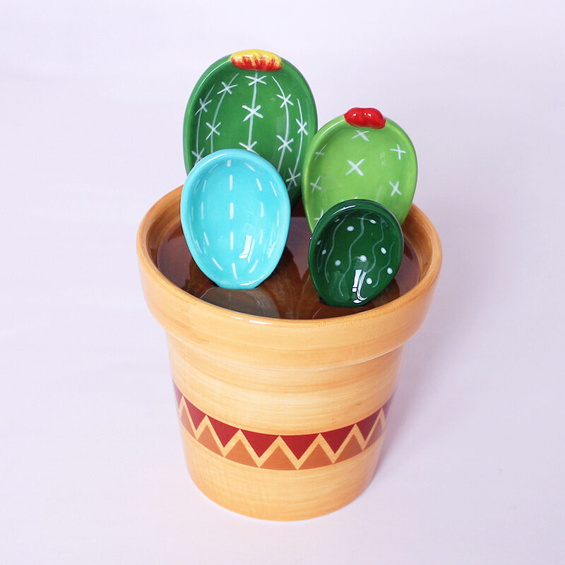 Ceramic Spoon Rice Cactus Scale Baking Measuring Household