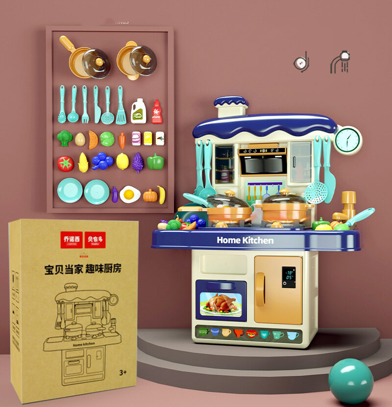Boy Girl Cooking Kitchen Utensils Table