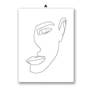 Chic Feminine Canvas Simple Wall Art Home Decor
