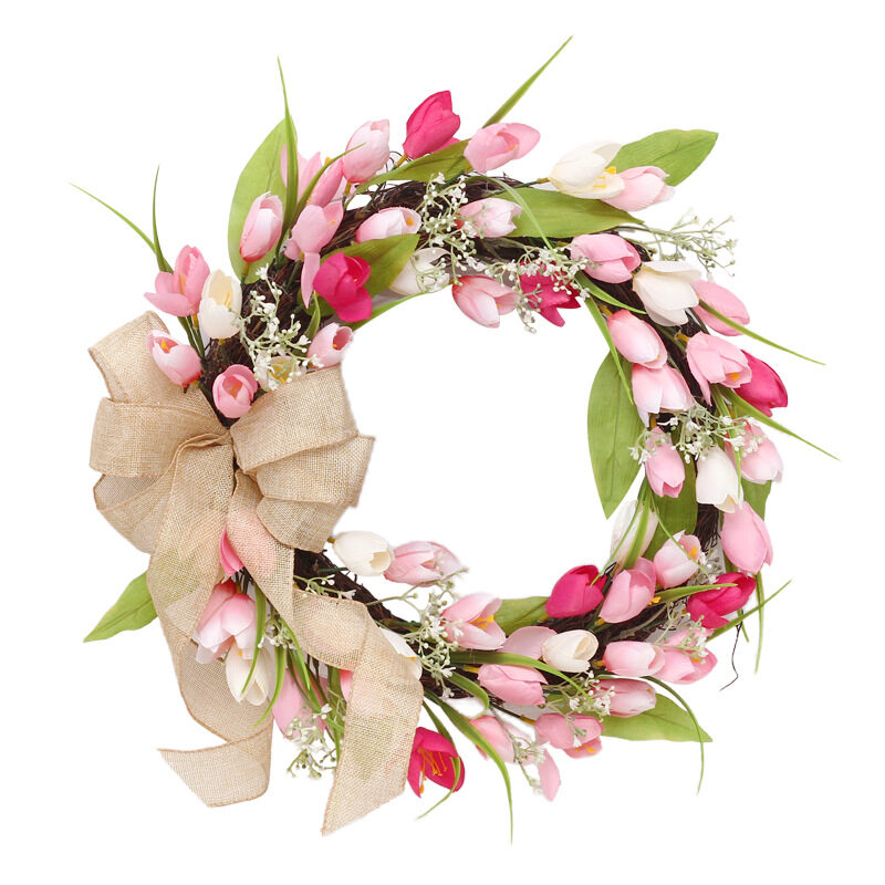 Two Tone Tulip Wreath Valentine's Day Easter Ornament