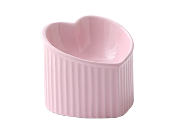 Pet Ceramic Bowl With Inclined Mouth Practical Durable