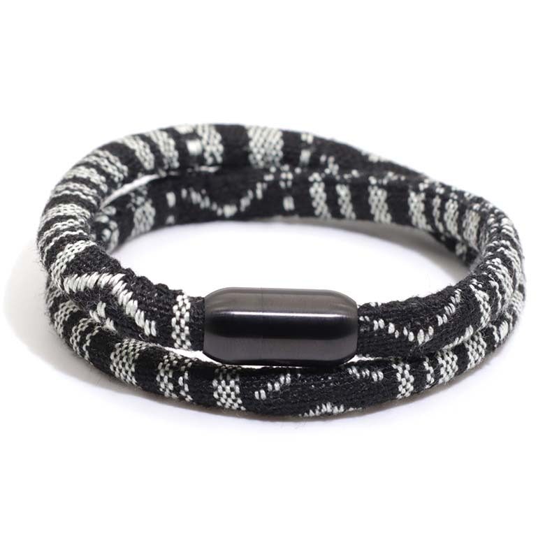 Bohemian Mens Stainless Steel Magnet Accessories Charm Bracelet