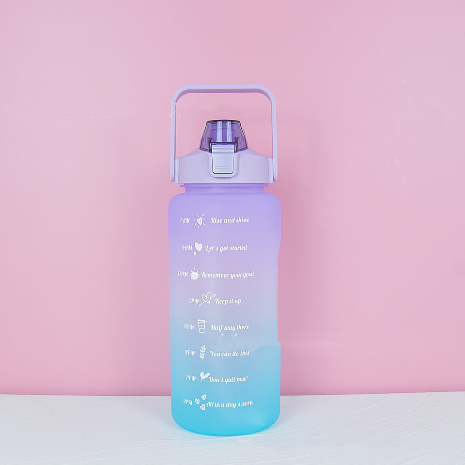 Gradient 2L Straight Frosted Straw Cup