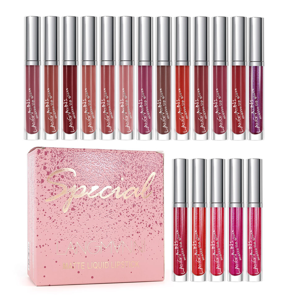 Lipstick 18 Count Lip Gloss Set Matte Velvet