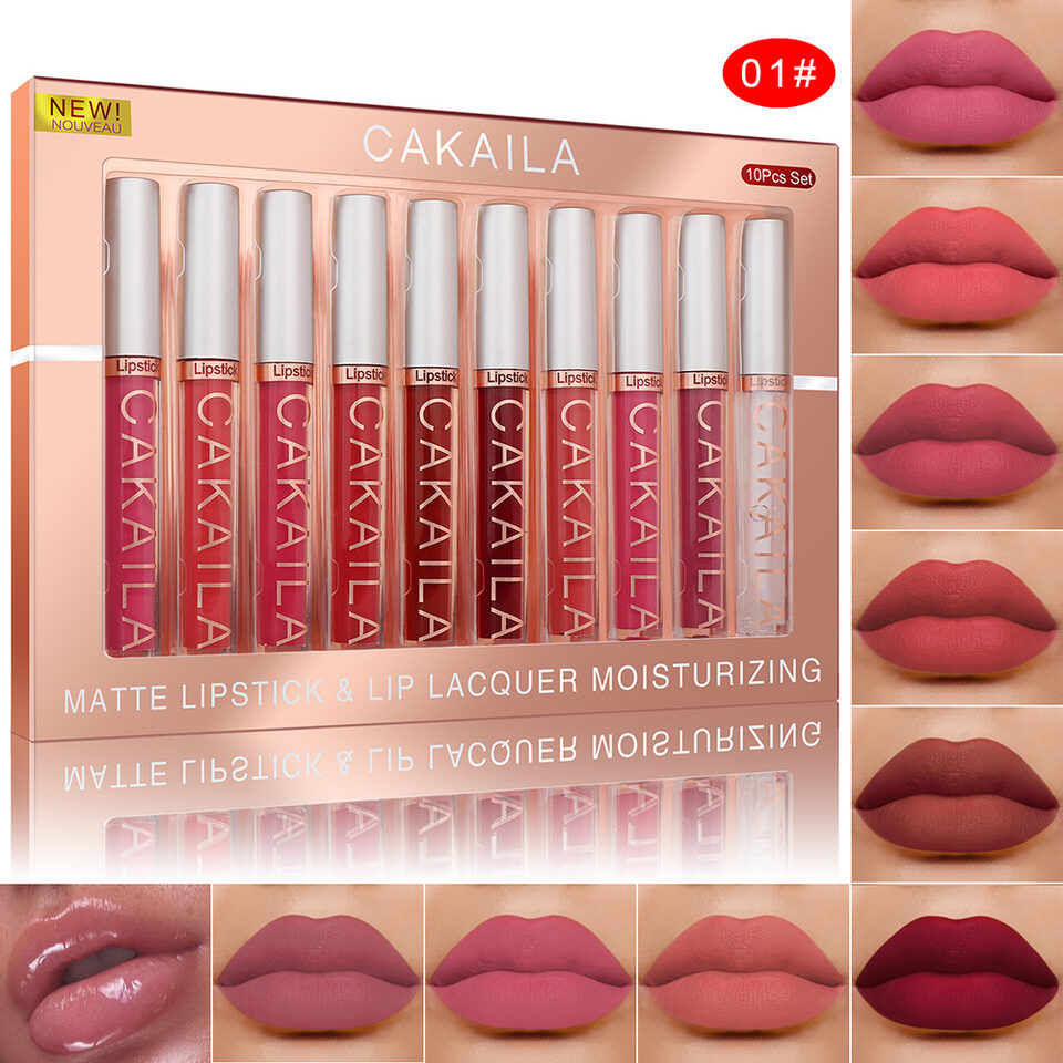 Pack Of 10 Matte Nonstick Cup Waterproof Lip
