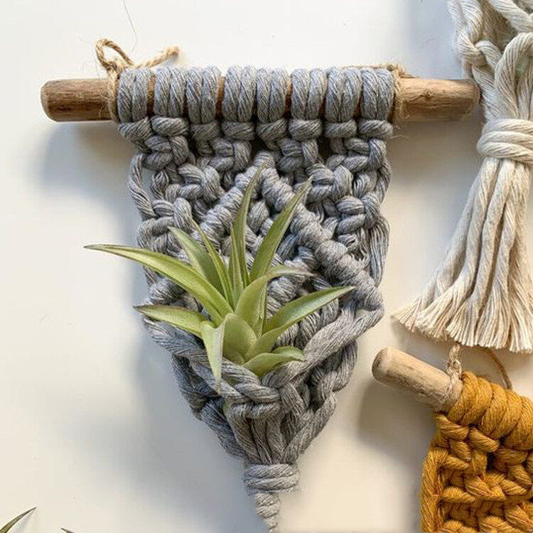 Home Decor Mini Macrame Plant Hangers For Air