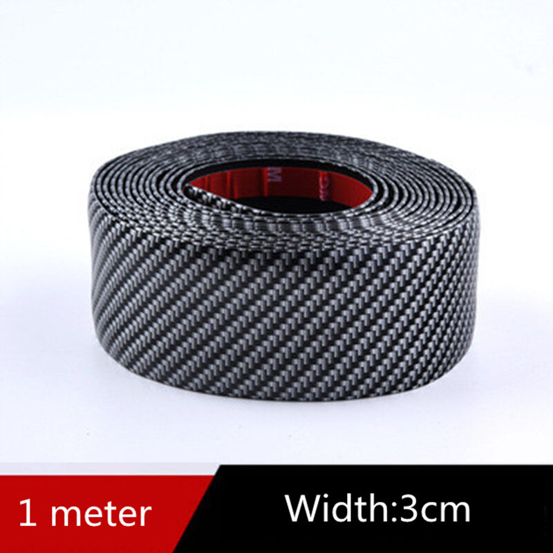 Car Carbon Fiber Pattern Door Sill Decorative Protective