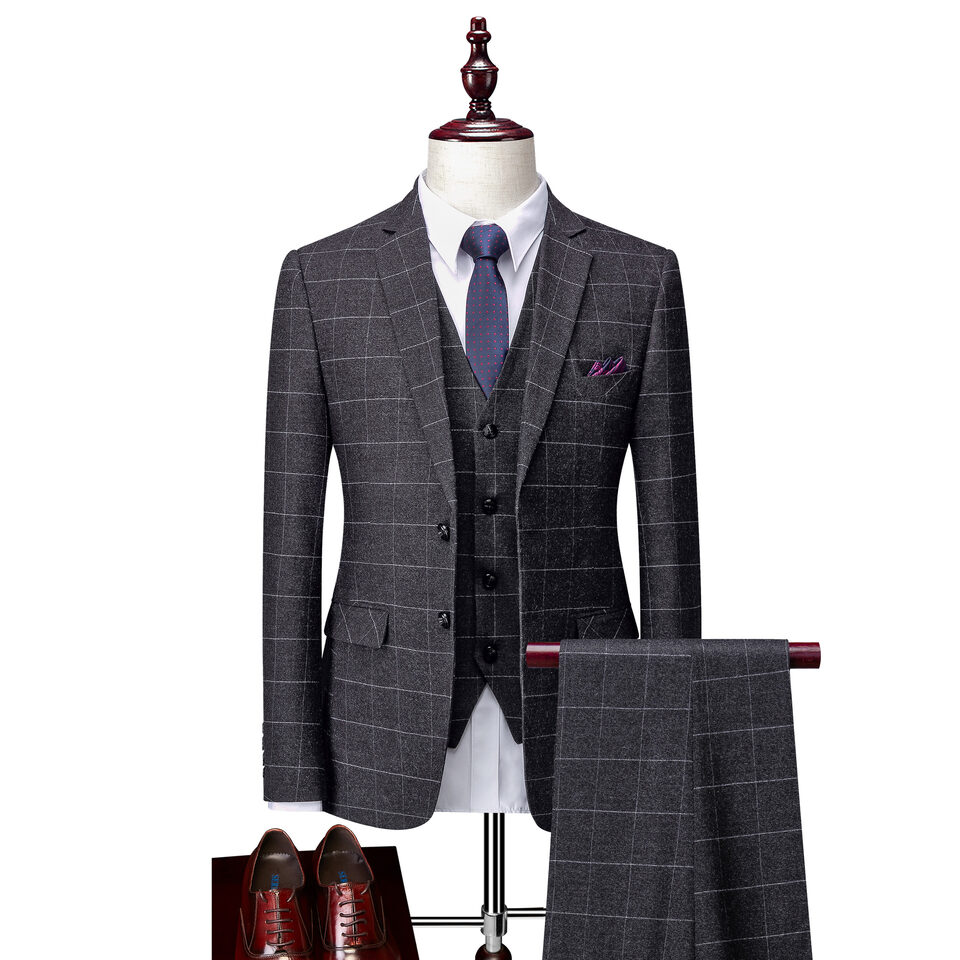 Men's Business Suits Korean Version Slim Wedding Groom