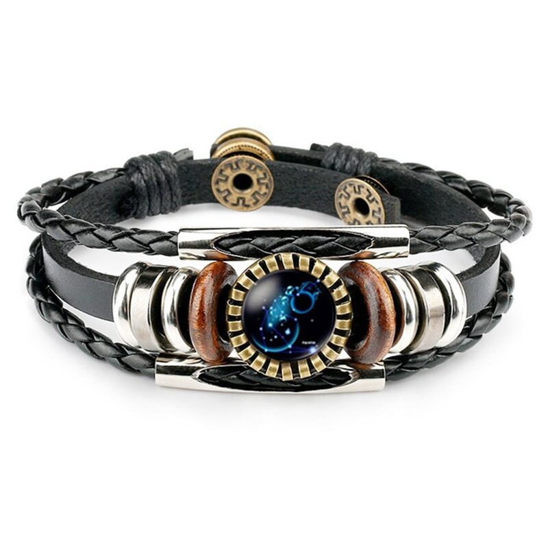 Zodiac Sign Bracelets For Women Men 12 Constellation
