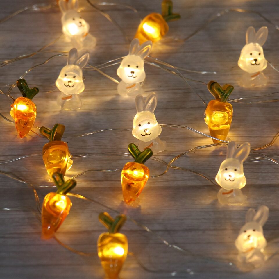Easter LED Bunny String Lights Decoration For Home