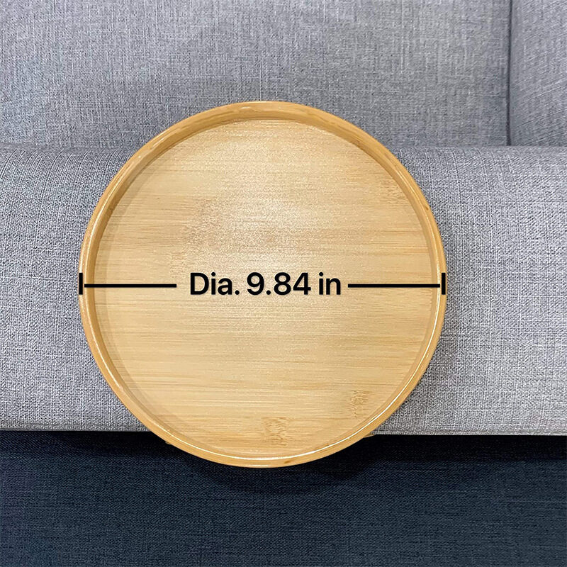 Round Storage Bamboo Tray Sofa With Legs Foldable