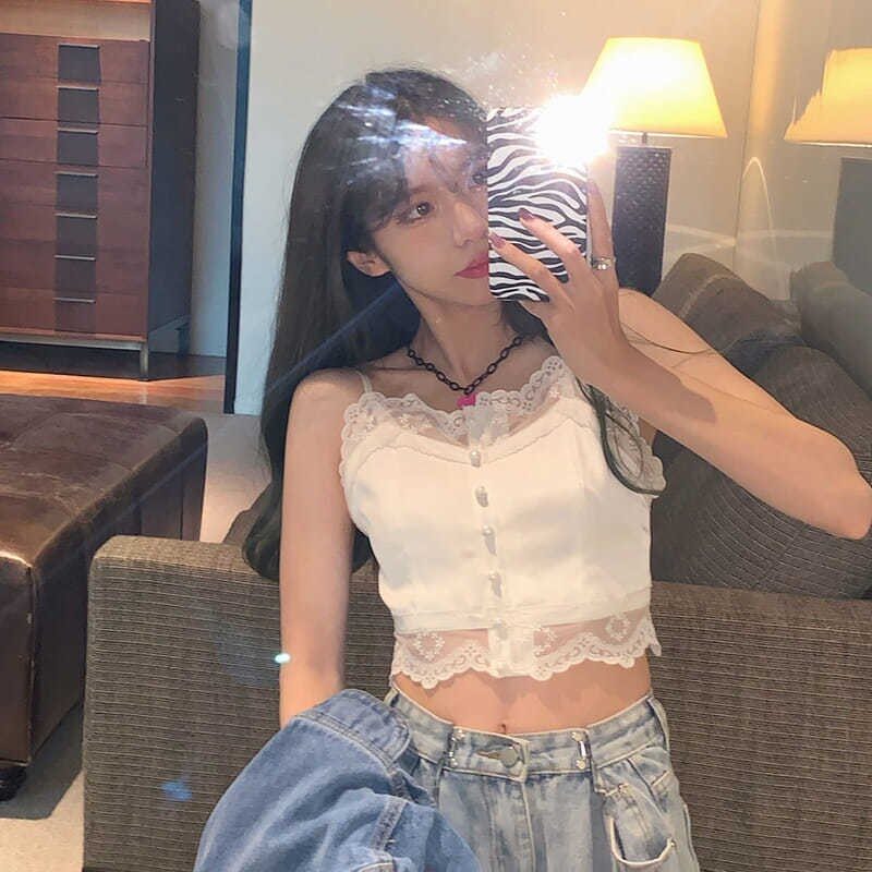 Tube Top Camisole Little Girl Wears Niche French