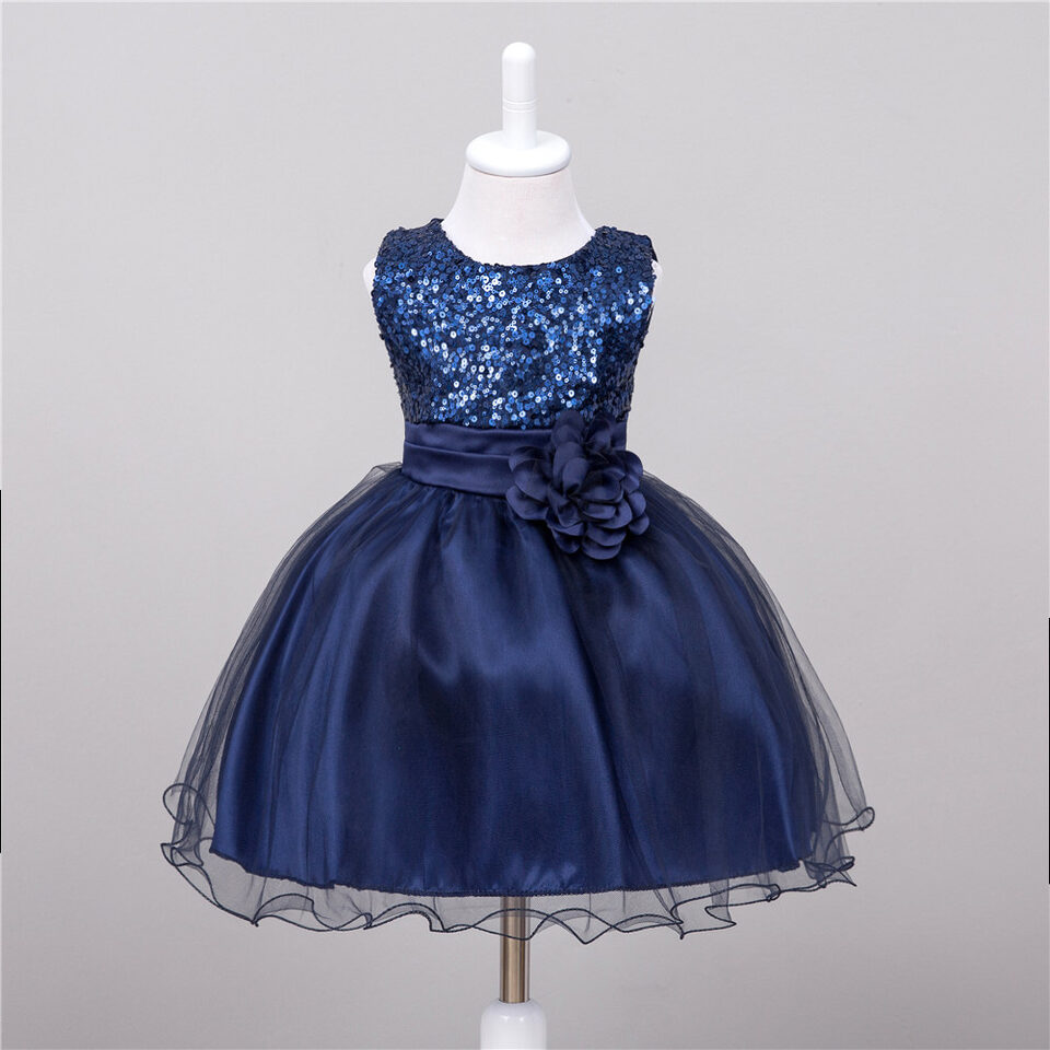 Baby Sequin Dress Flower Girl Wedding Princess