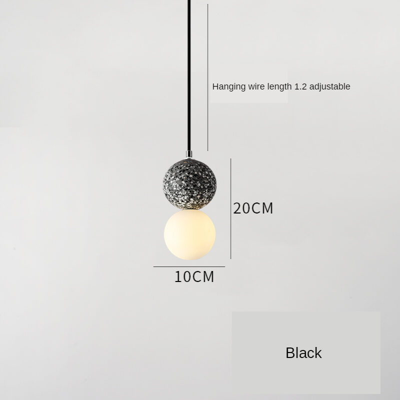 Nordic Ins Modern Cement Terrazzo Small Chandelier Restaurant