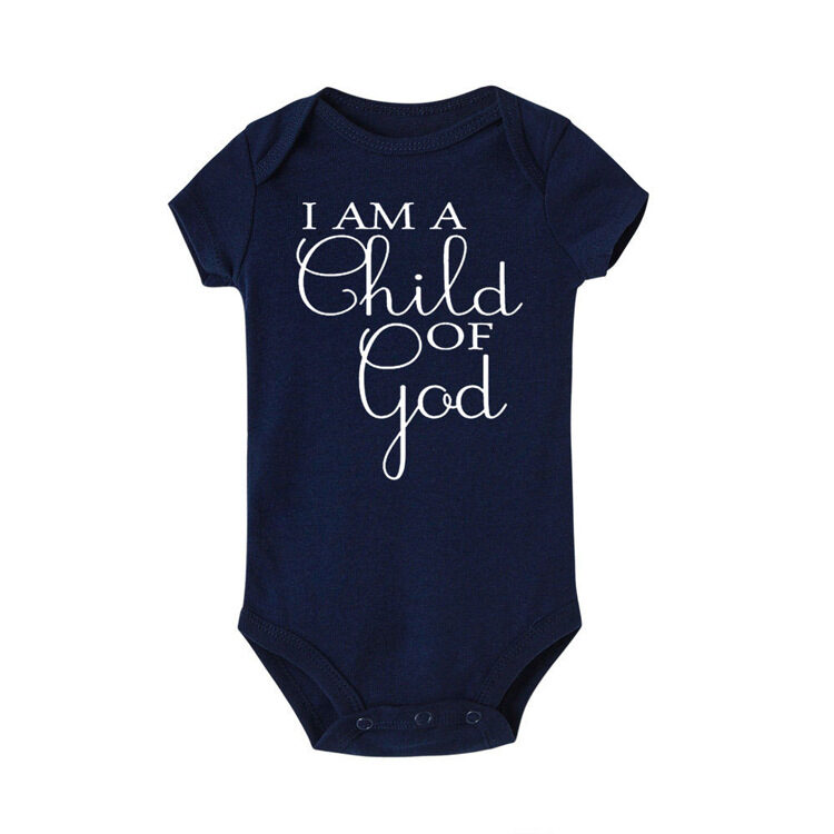 Alphabet Baby Short Sleeve Casual Bodysuit