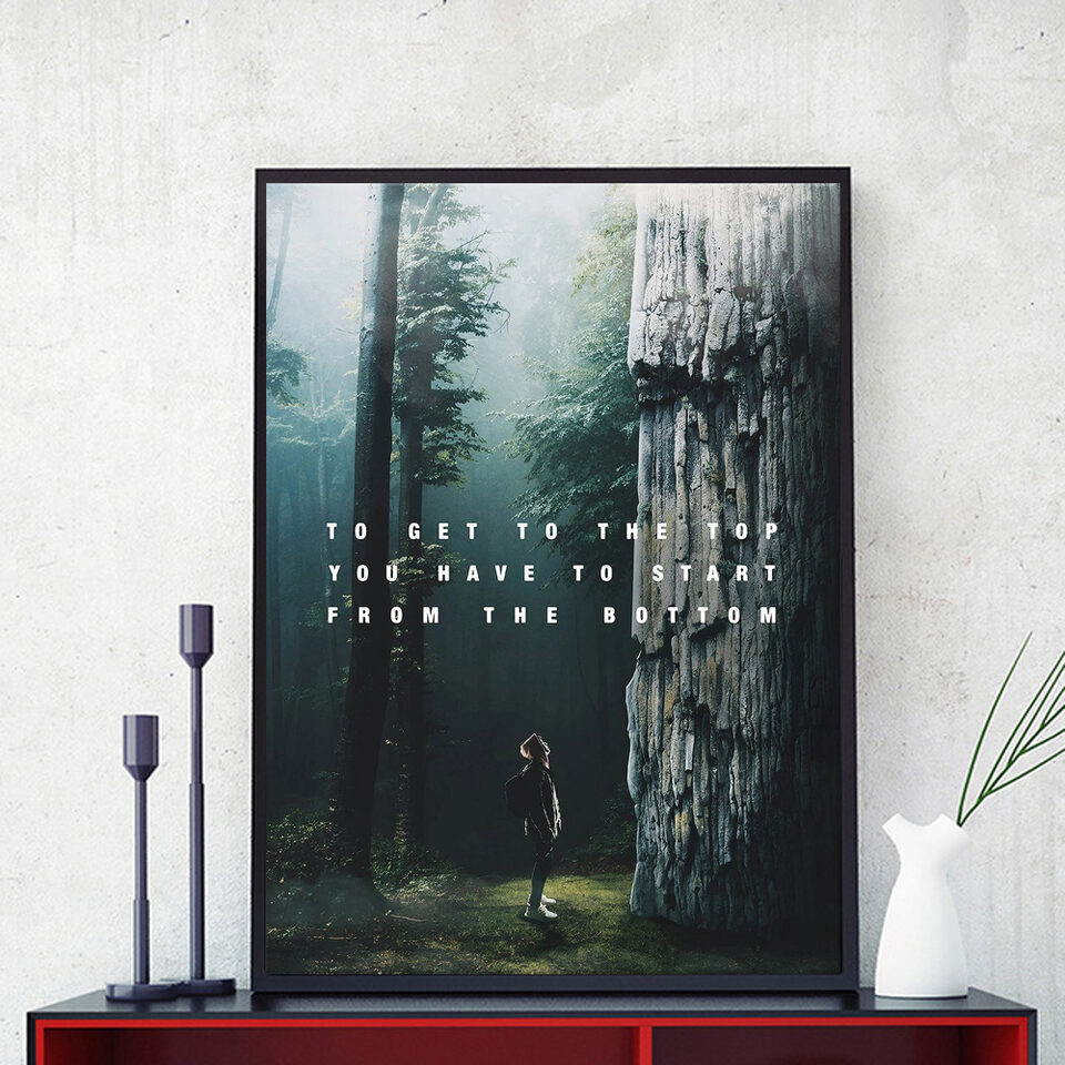 Modern Wall Decor Canvas Inspirational Quotes Painting Art