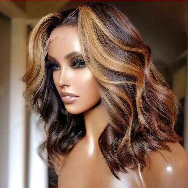 High Temperature Silk Mid-section Medium-length Curly Hair Women's