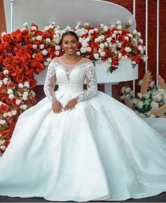 Ball Gown Wedding Dress Long Sleeves Bridal