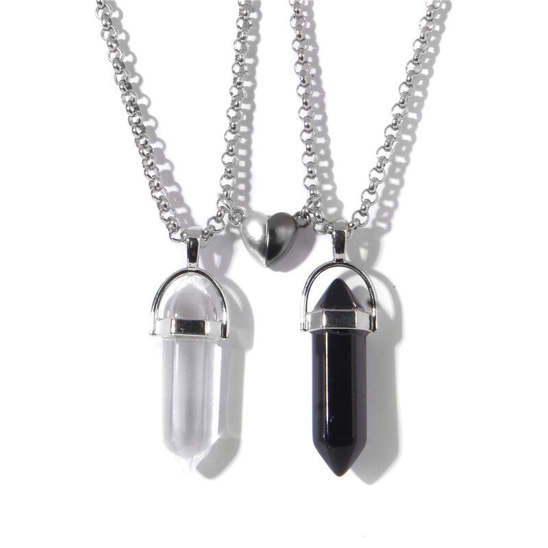 Fashion Jewelry Love Magnetic Buckle Natural Hexagon Pillar