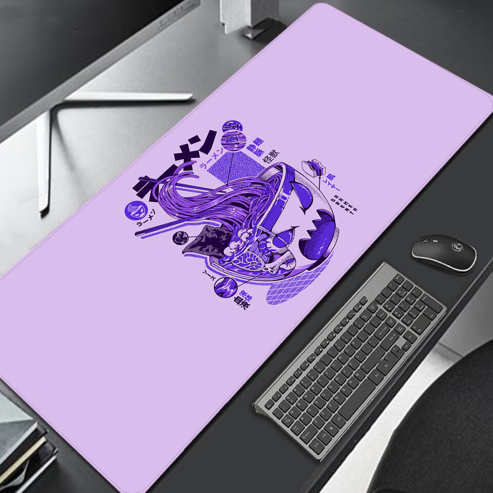 All Black Extended Long Mouse Keyboard Desk Pad