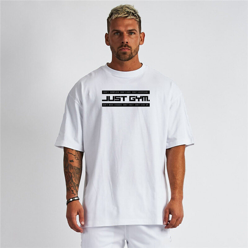 Five-point Sleeve Style Bodybuilding Sports Tshirt Round Neck