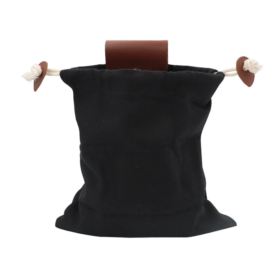 Leather Foraging Bag Mushroom Canvas Pouch Collapsible