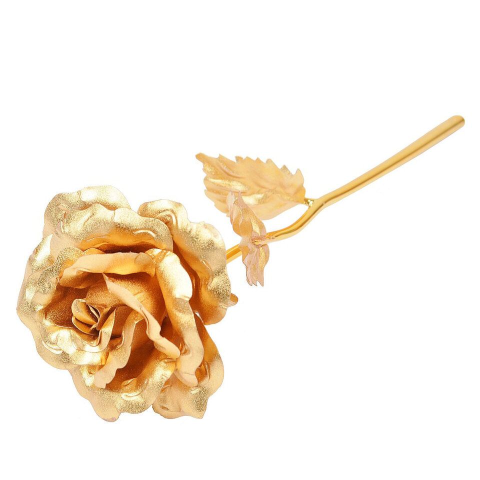 Gold-foil Roses Chinese Valentine's Day Gift Chocolate Golden