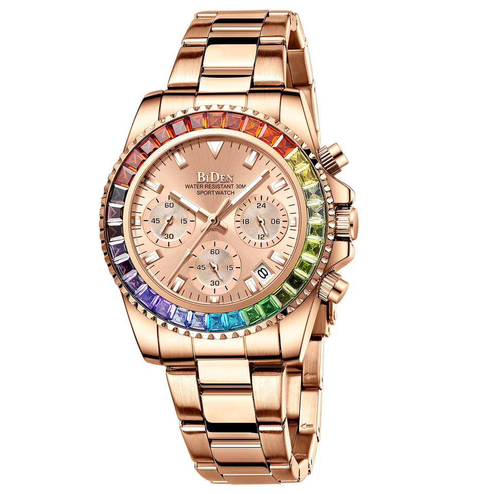 Fashion Steel Band Business Ladies Trend Colored Diamond
