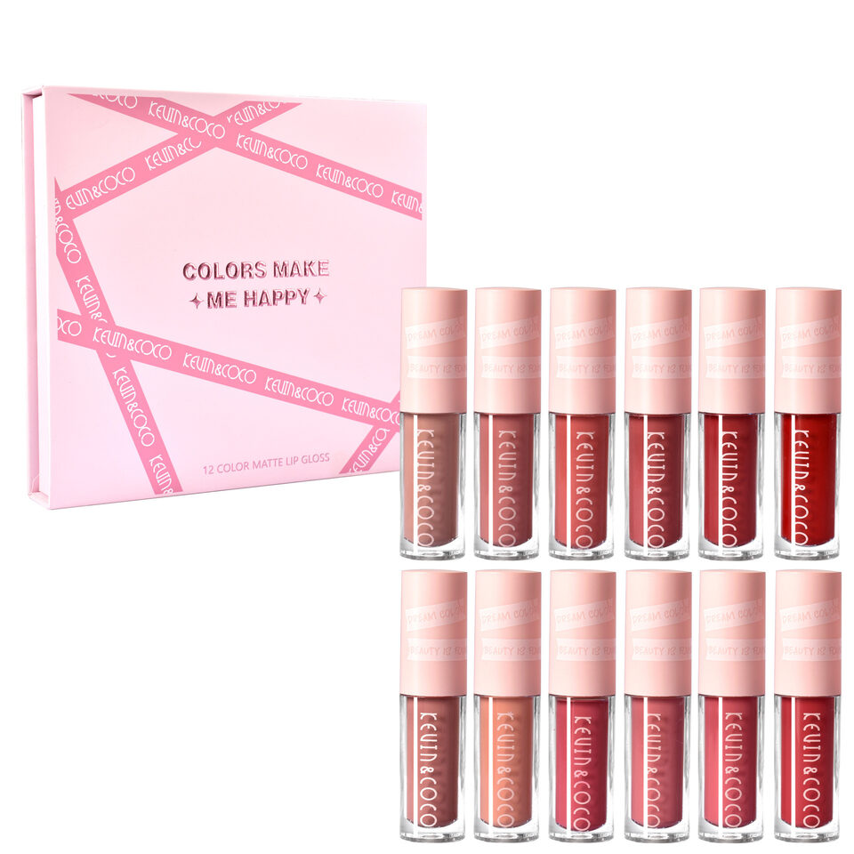 12 Colors Non Stick Cup Lip Gloss Set