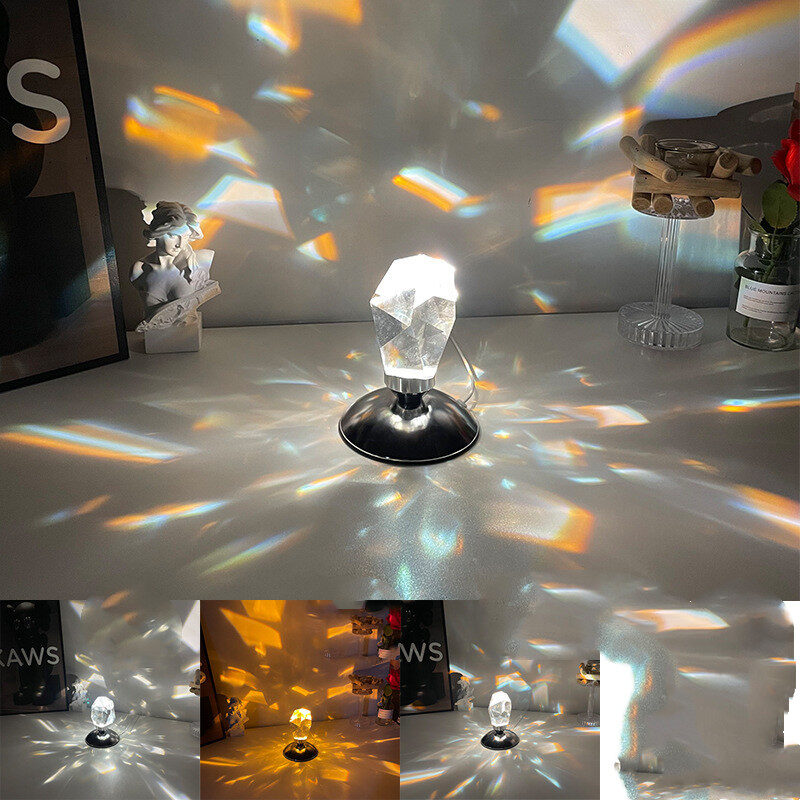 Led Crystal Night Light With Remote Control Bedroom