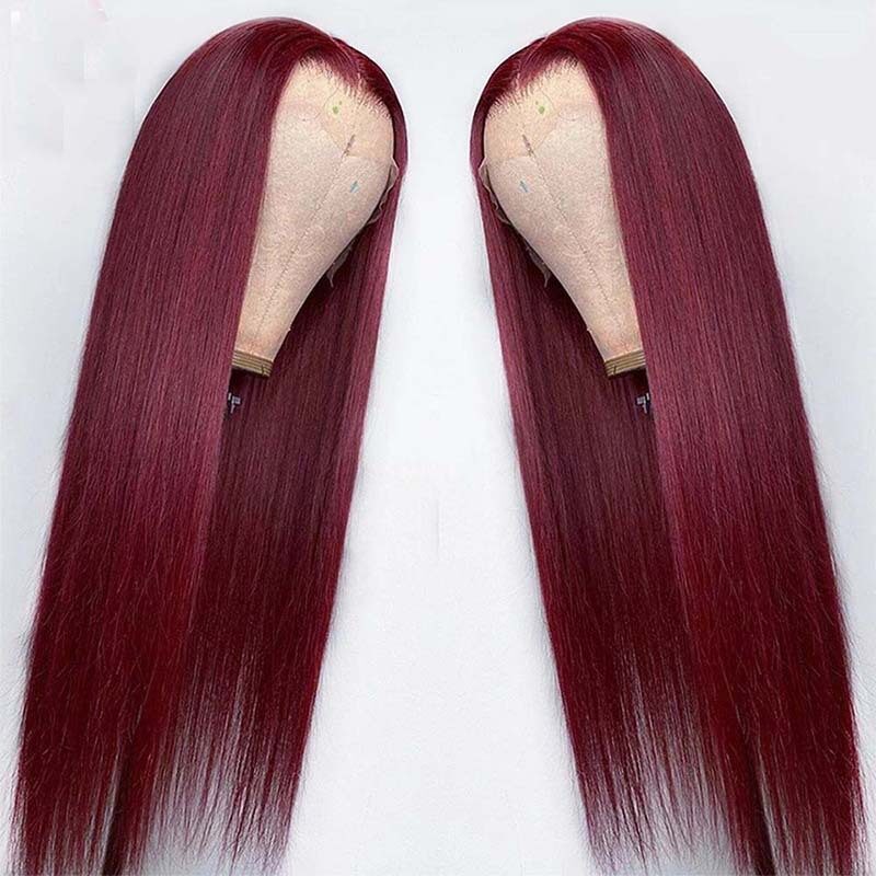 Full Headgear Long Straight Front Lace Wig Smooth