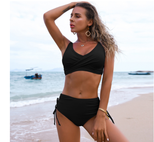 Twist Bikini Women High Waist Swimsuit Summer Beach
