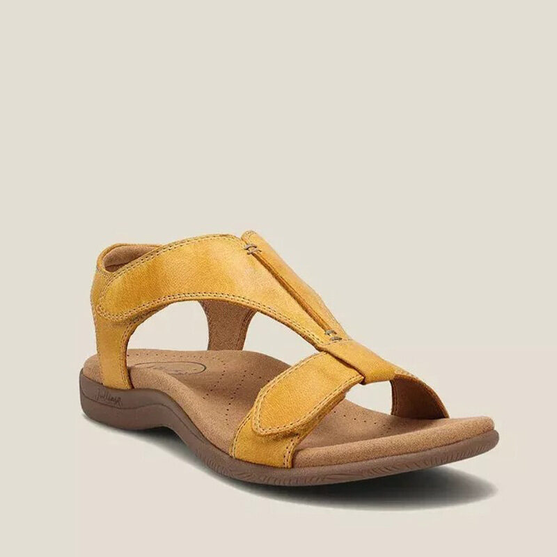 Women's Platform Wedge Velcro Strap Sandals With Large