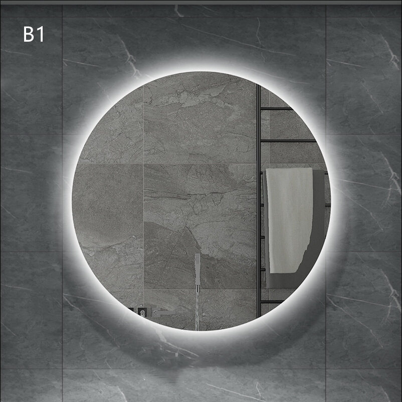 Round Smart Bathroom Toilet Mirror With Light Touch