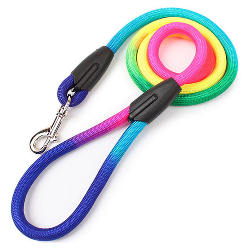Colorful Nylon Round Hand Holding Dog Rope Pets