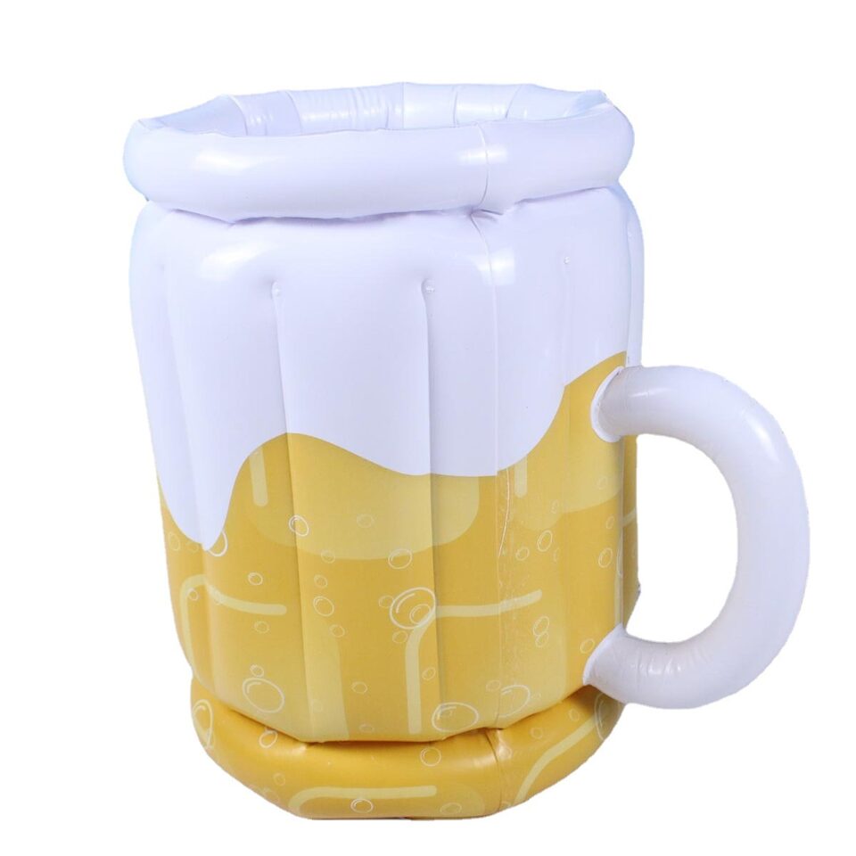 Large Inflatable Beer Mug Cooler Pool Float Drink